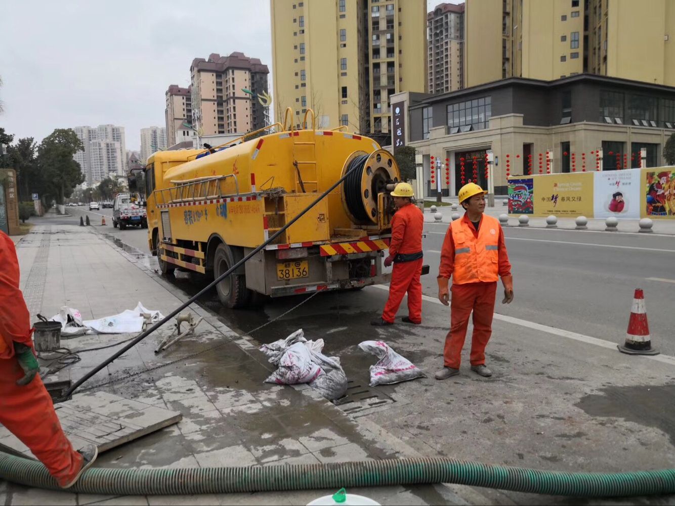 京山排污管道清淤-管道清洗